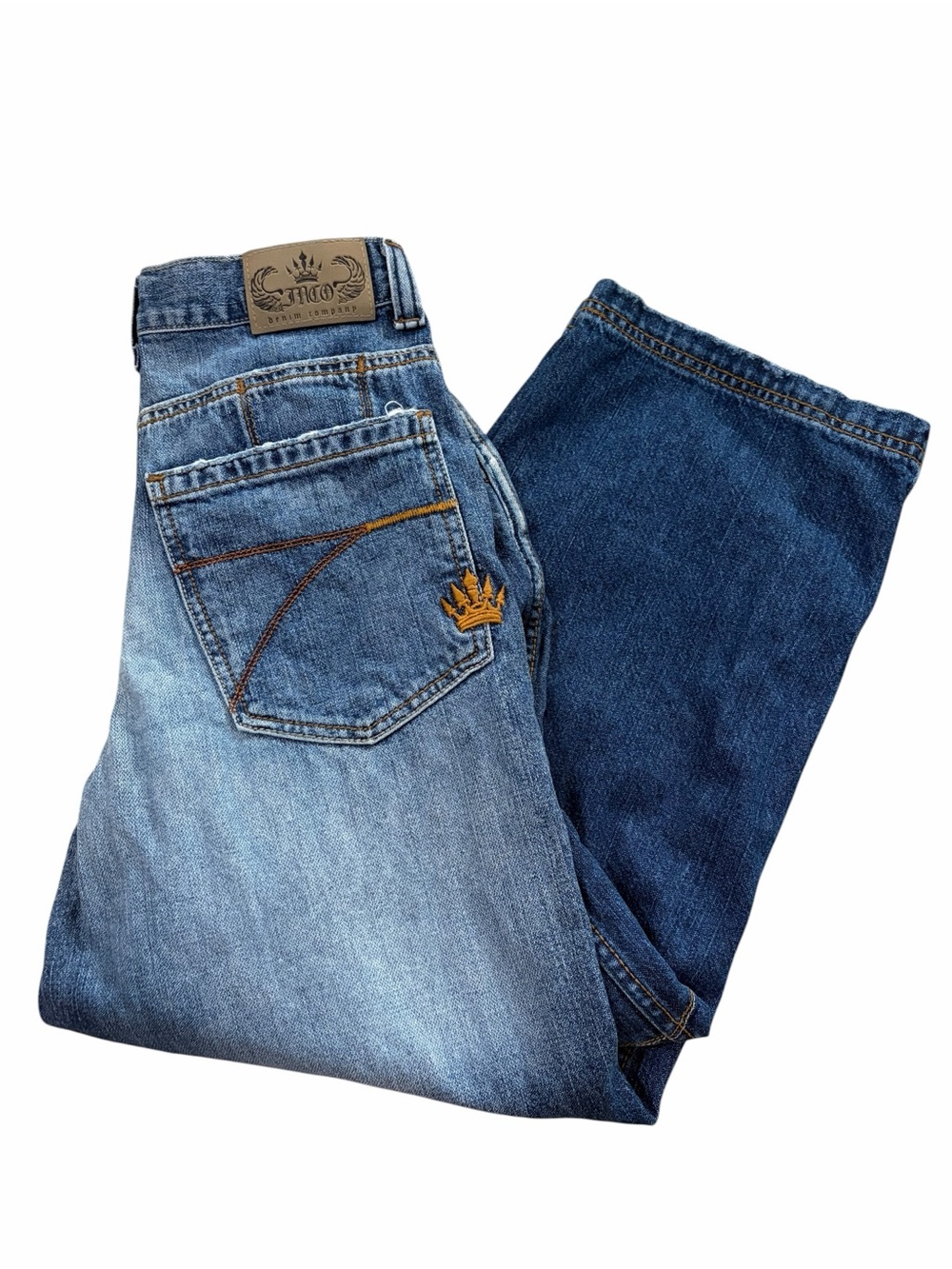 VTG JNCO Jeans Wide Leg Skater Denim Jeans Boys 14 (28x26) Y2K Streetwear